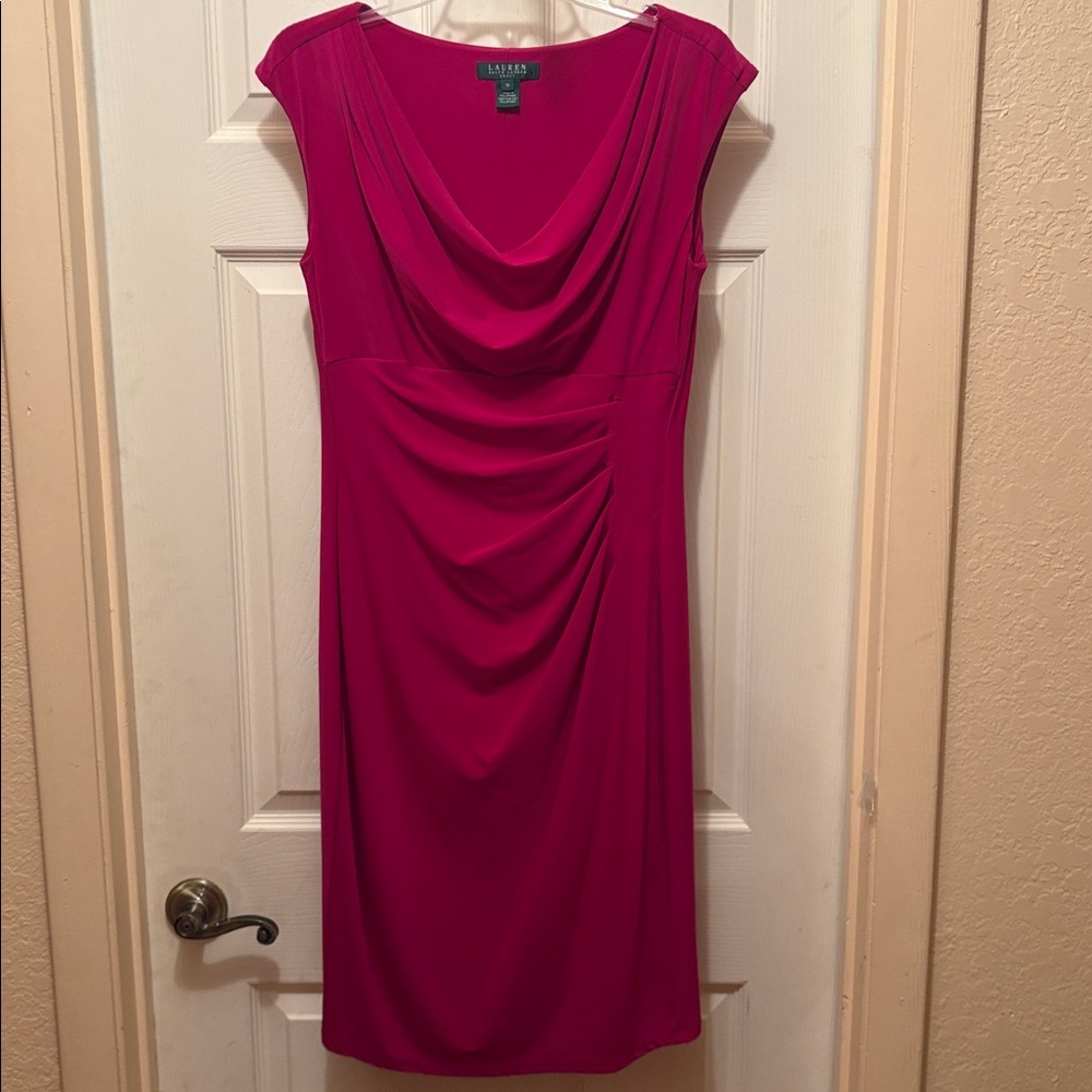 Lauren Ralph Lauren Pink Draped Dress